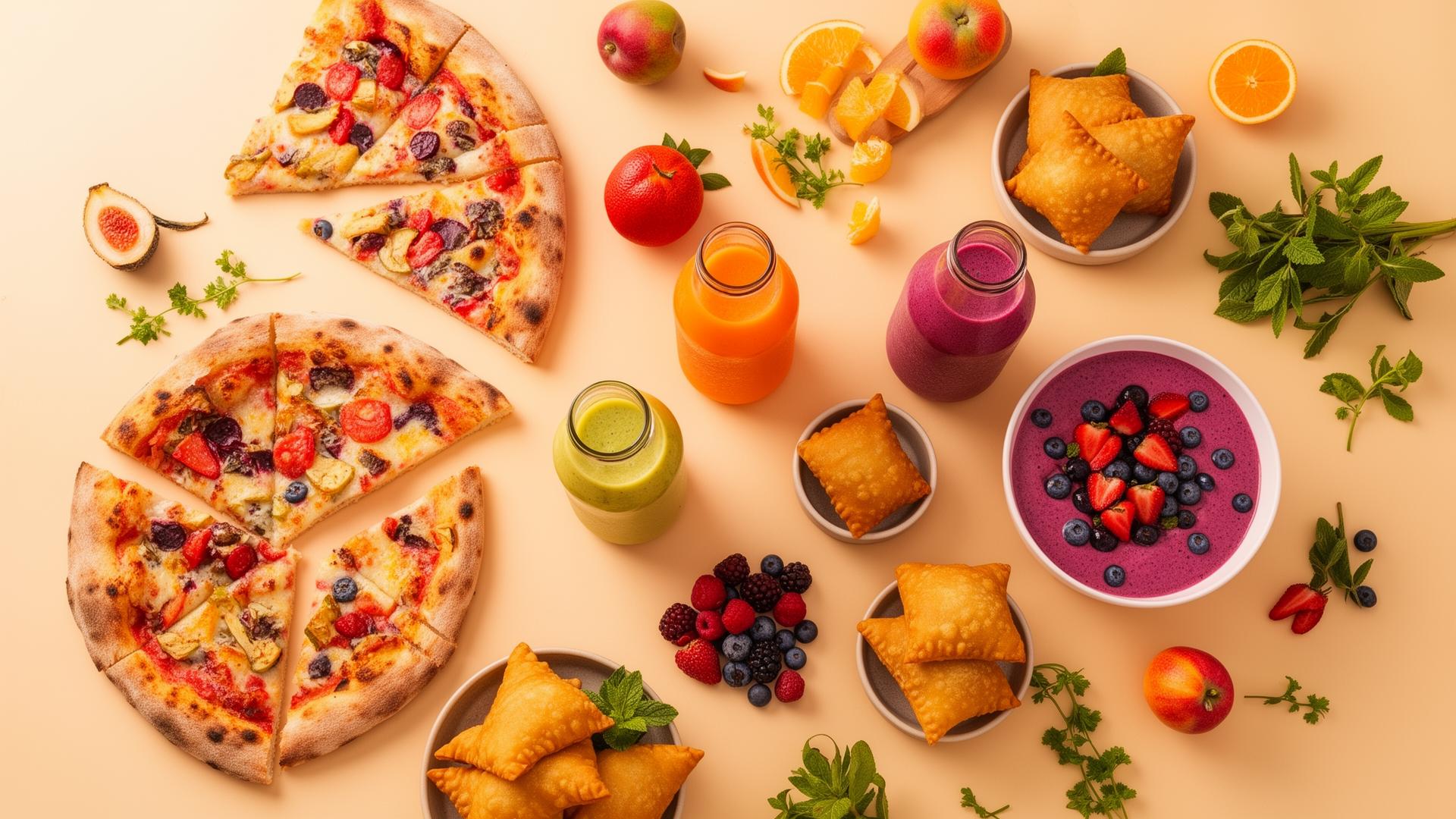 Variedade de comidas, bebidas e produtos disponíveis no Bueno Delivery
